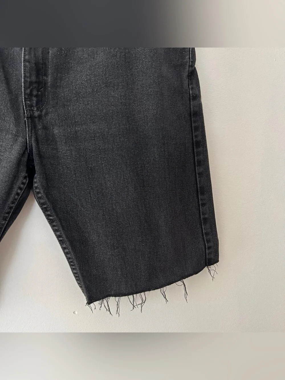 Vintage Levi’s 505 Black Cut Off Denim Jean Shorts